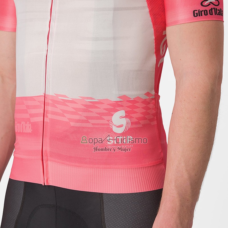 Giro d'Italia Ropa Ciclismo Culotte Corto 2023 Hombre Mangas Cortas Rosa